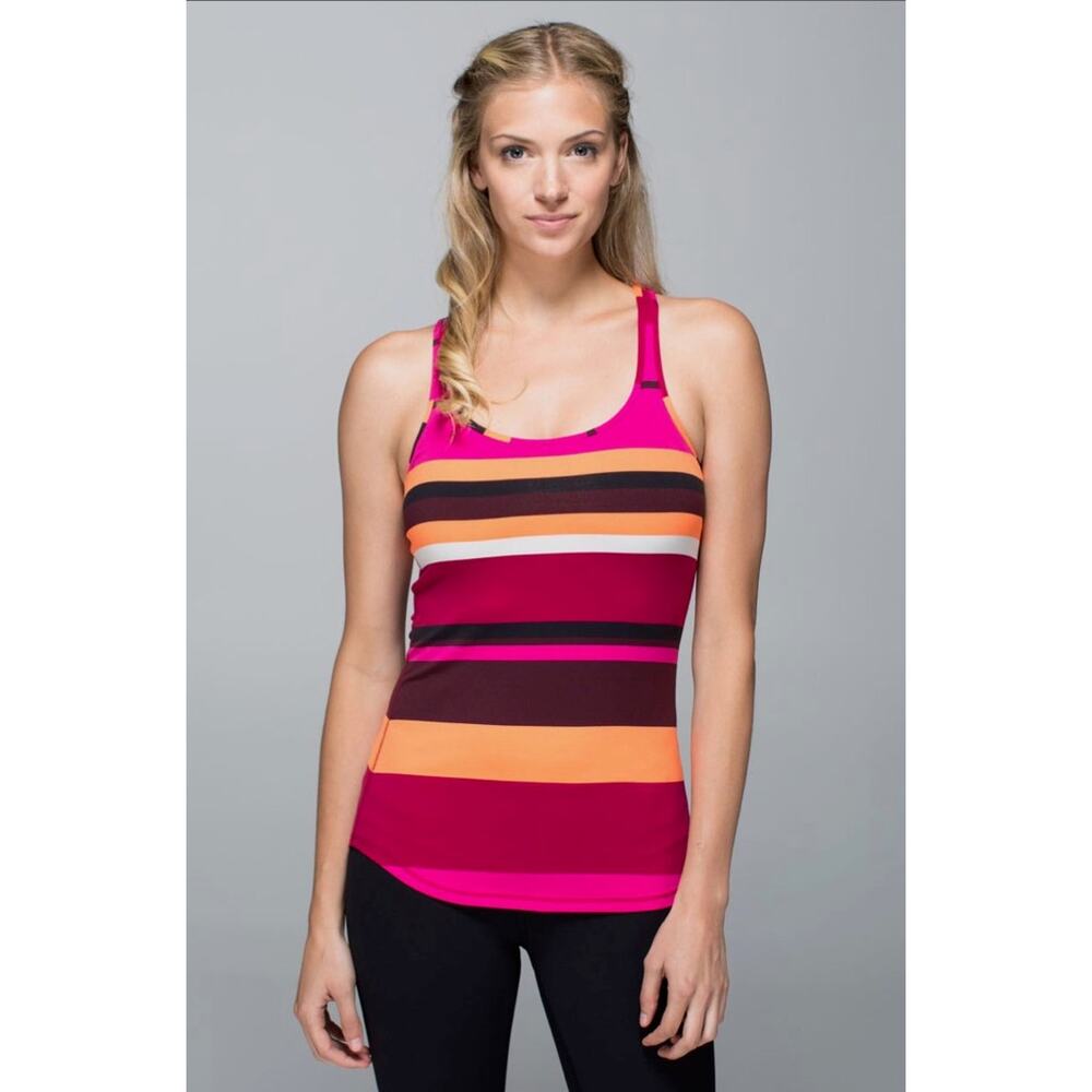 Lululemon Athletica Refresh Racer tank top striped
